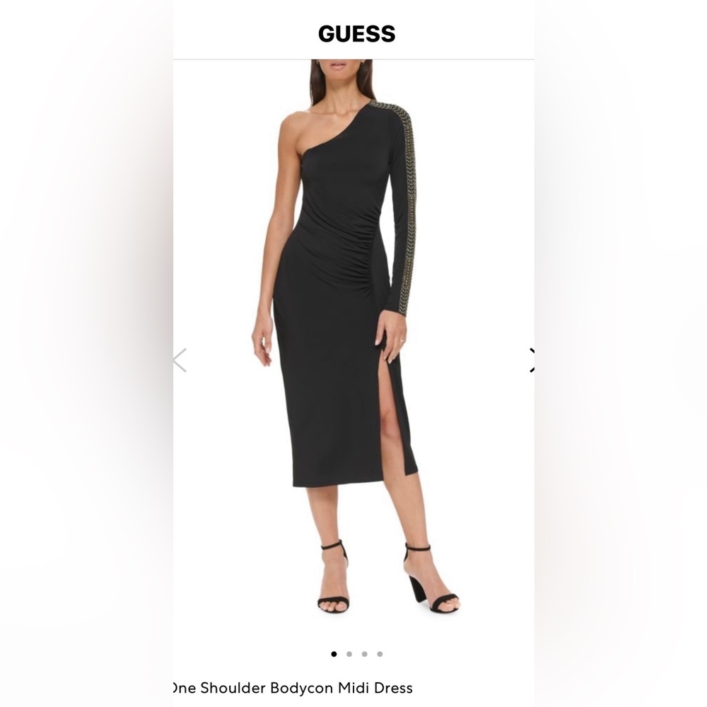 Black dress with gold beading